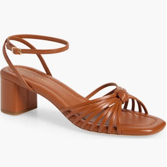 Loeffler Randall Shoes - Loeffler Randall Knotted Leather Block Heel Sandals Brown 9 NWOT